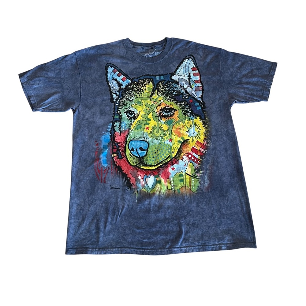 The Mountain Mosaic Dog Tie Dye T-Shirt Unisex NH Gift Shop